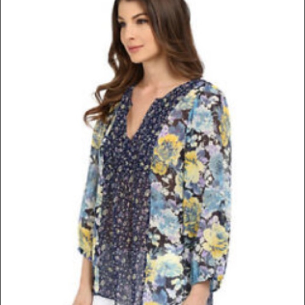 Joie Thistle Floral Sheer Silk Top - Picture 8 of 10